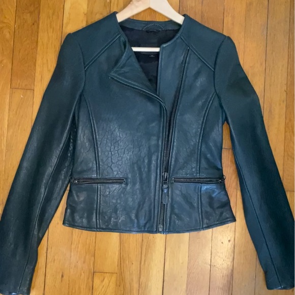 Mackage Green Moto Leather Jacket - Picture 4 of 4
